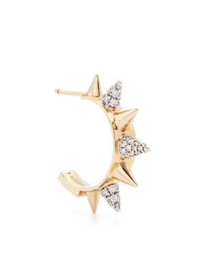 Серьга-кольцо Peak из желтого золота с бриллиантами