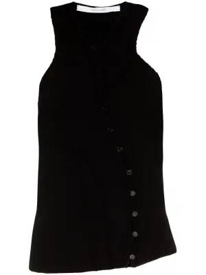 Топ асимметричного кроя на пуговицах