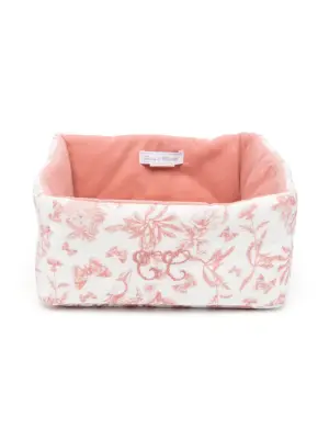 Корзина с вышитым логотипом и графичным принтом