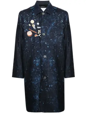 Пальто с эффектом разбрызганной краски