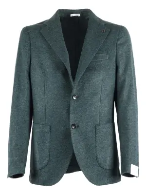 Пиджак на двух пуговицах с накладными карманами