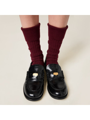 Рифленые вязаные носки