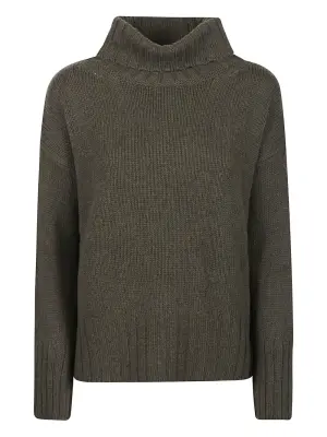 Кашемировый свитер с воротником-стойкой