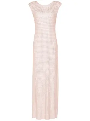 Платье макси со стразами