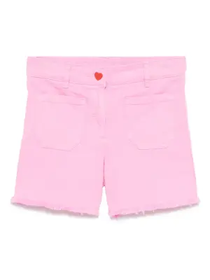 Джинсовые шорты с бахромой