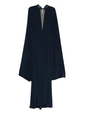 платье макси с V-образным вырезом