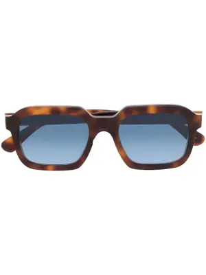 Tortoiseshell rectangle-frame sunglasses