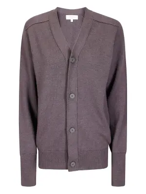 Кардиган из шерсти мериноса с V-образным вырезом