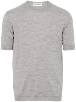 Меланжевый топ из шерсти мериноса