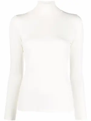 Джемпер тонкой вязки с высоким воротником