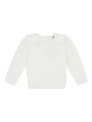 Топ с фестонами и вышивкой