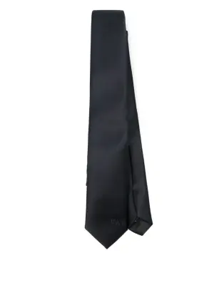 Галстук с вышитым логотипом