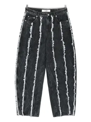 Джинсы с бахромой