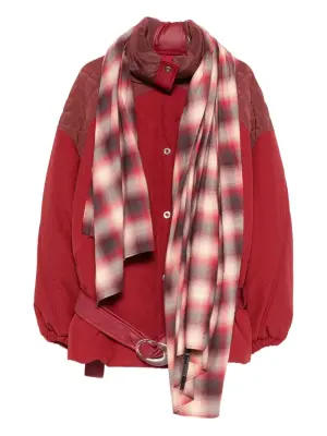 Стеганая куртка с поясом