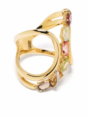 Кольцо из желтого золота с бриллиантами