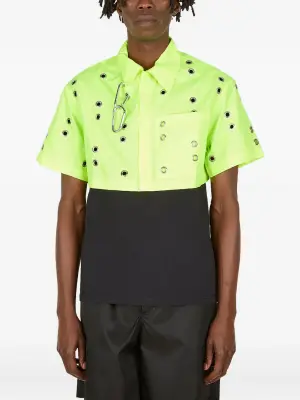 Поплиновая рубашка с люверсами