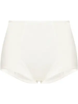 Атласные трусы-брифы с завышенной талией