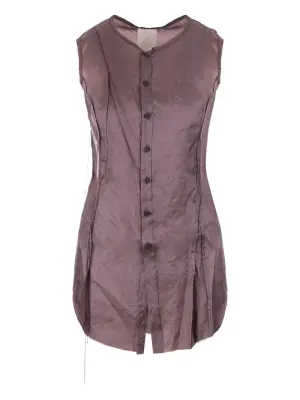 Топ с необработанными краями на пуговицах