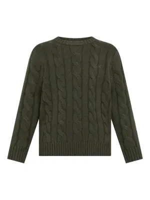 Свитер с косами