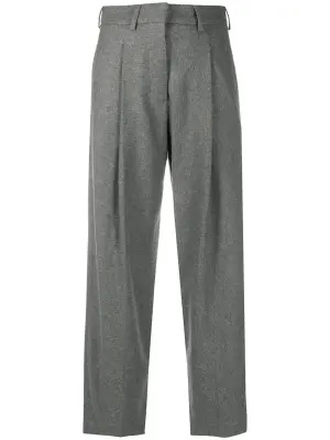 Укороченные брюки с завышенной талией