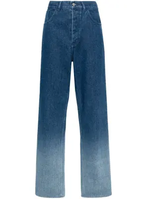 Джинсы бойфренды с эффектом градиента