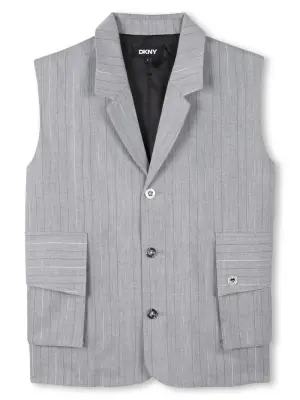 Полосатый топ с эффектом металлик