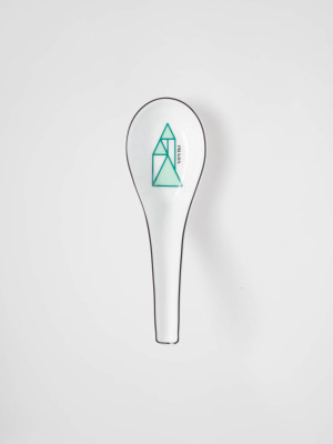 Набор из двух фарфоровых ложек — Венский зелёный