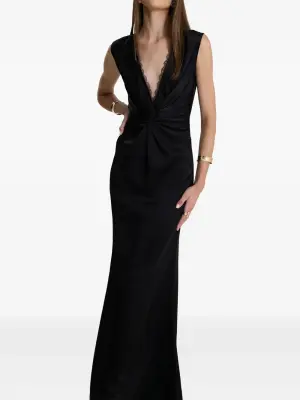 Платье Noir Elegance с драпировкой