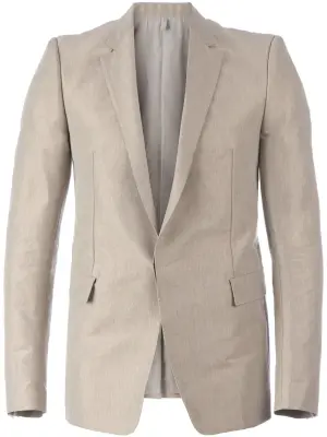 классический пиджак с потайной застёжкой на пуговицах