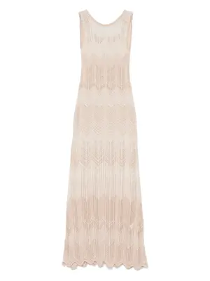 Платье макси с узором шеврон