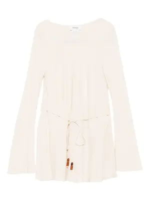 Топ с рукавами колокол и завязками