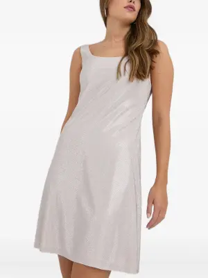 Декорированное платье мини с U-образным вырезом