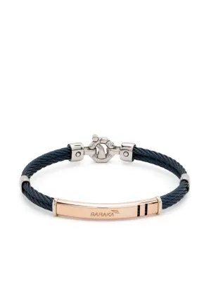 Браслет с гравированным логотипом и бриллиантами