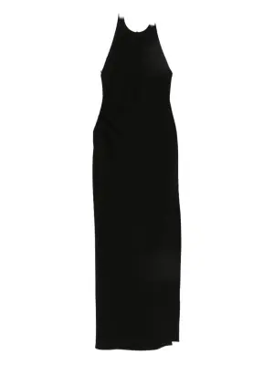 Платье с халтером и драпировкой