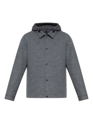 куртка-рубашка на пуговицах с капюшоном