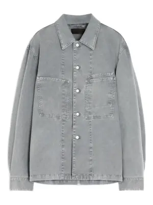 Джинсовая рубашка с накладными карманами