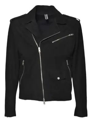 Байкерская куртка с косой молнией