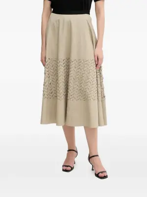 Юбка миди А-силуэта с вырезами