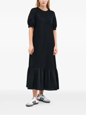 Платье миди Olivia с объемными рукавами и оборками