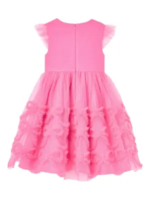 платье с оборками на рукавах