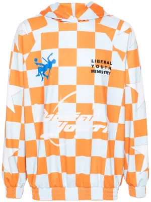 Худи в клетку с логотипом