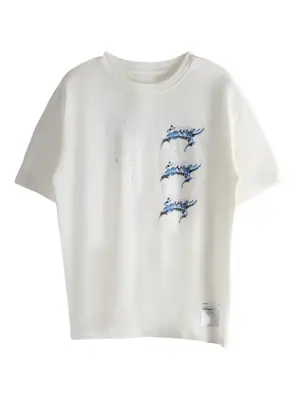 Футболка с принтом и эффектом потертости MothTech