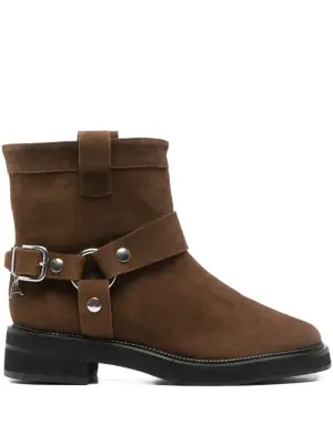 Замшевые ботильоны