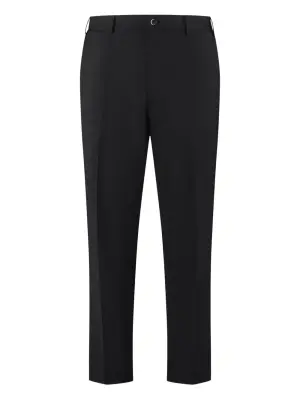 брюки строгого кроя со складками