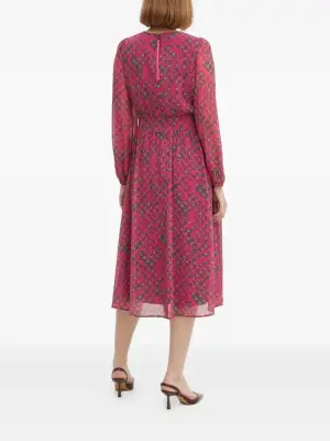 Платье миди с запахом и абстрактным принтом