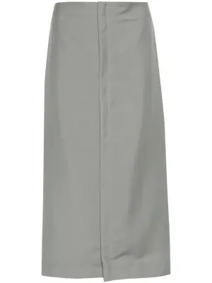 Юбка миди с вышитым логотипом