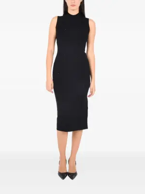 Декорированное платье миди без рукавов