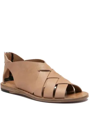 Плетёные кожаные сандалии