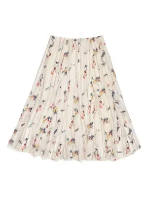 Плиссированная юбка с цветочным принтом