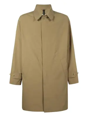 Тренч с логотипом на пуговицах